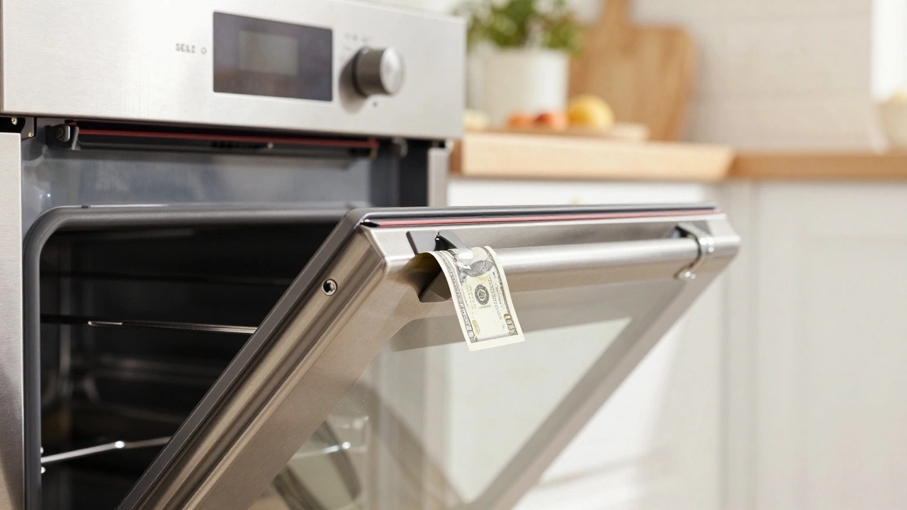 Oven door seal check with dollar bill