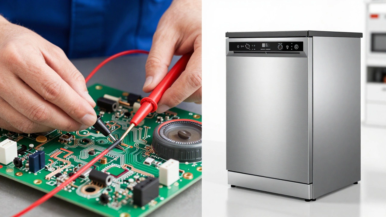 Comparison between a dishwasher control board repair and a new stainless steel dishwasher