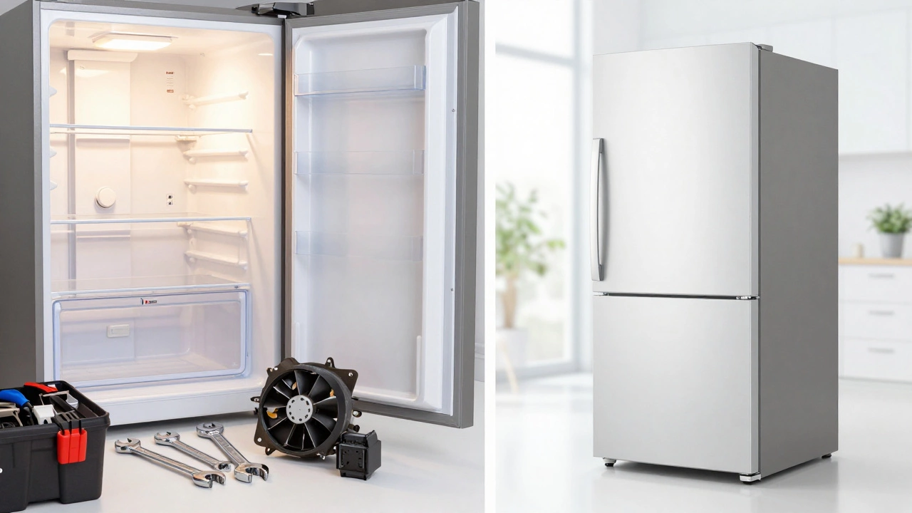 Toolbox for repair vs new fridge delivery box comparison