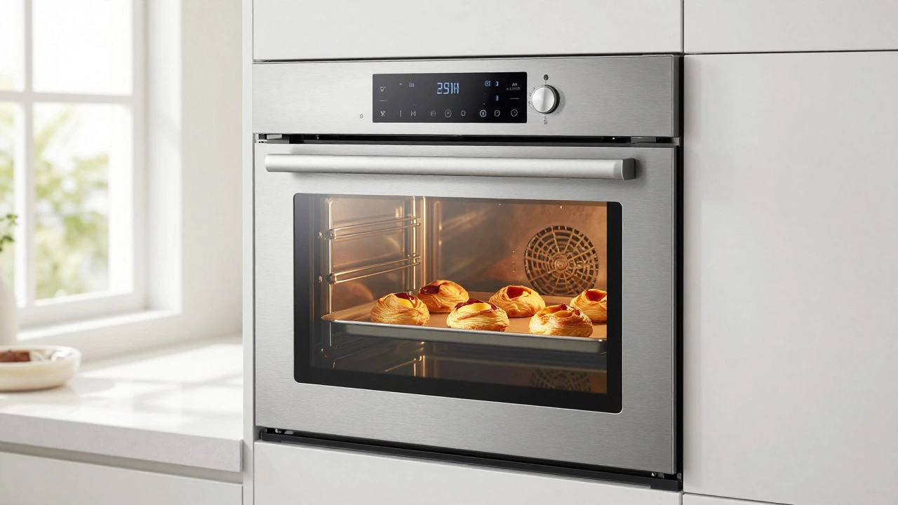 Modern energy-efficient oven with perfectly baked food